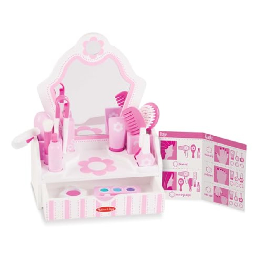 Beauty Makeup Vanity Set - Деревянный игровой набор для салона красоты