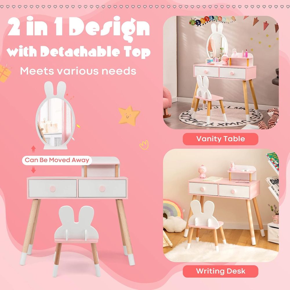 Детский туалетный столик EY Ki – обзор и цена Beauty Makeup Vanity Set