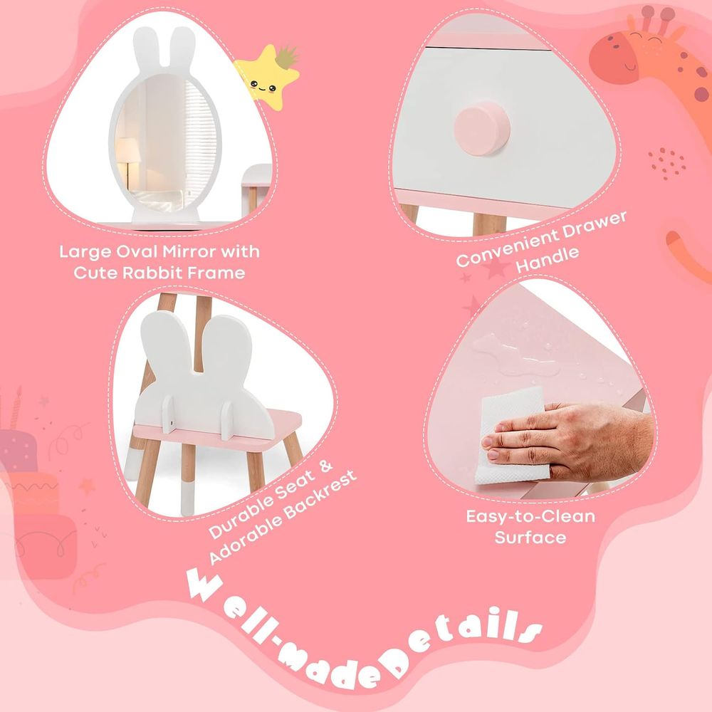 Детский туалетный столик EY Ki – обзор и цена Beauty Makeup Vanity Set
