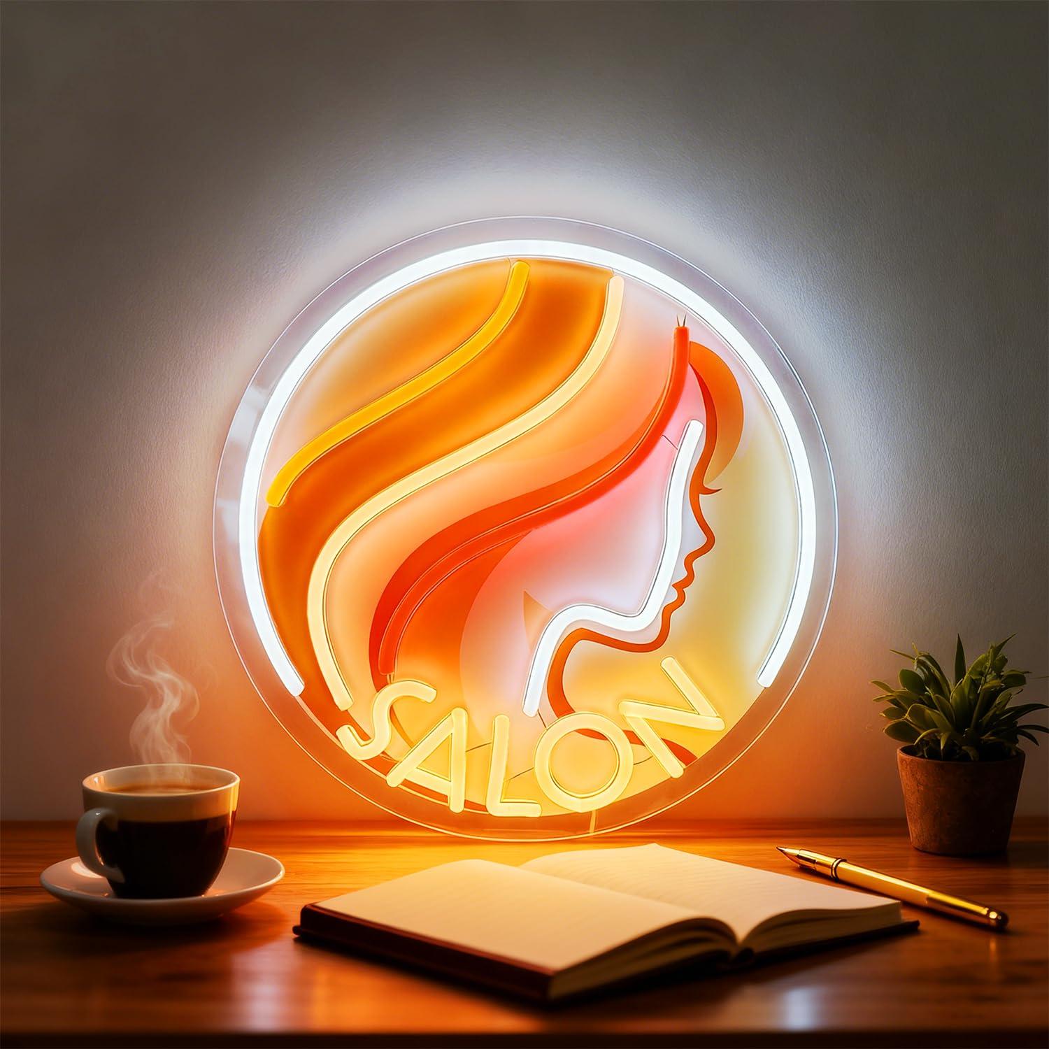 Неоновая вывеска Lady Profile  – обзор и цена Makeup Beauty Lounge