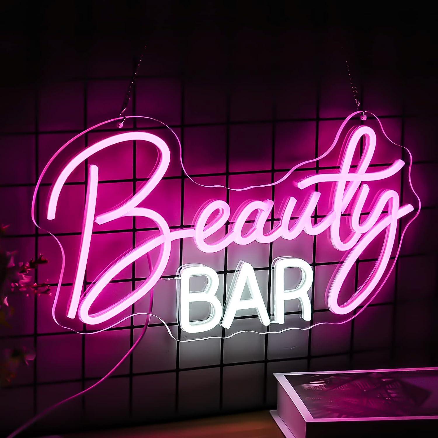 Неоновая вывеска Beauty Bar с  – обзор и цена Beauty Makeup Bar